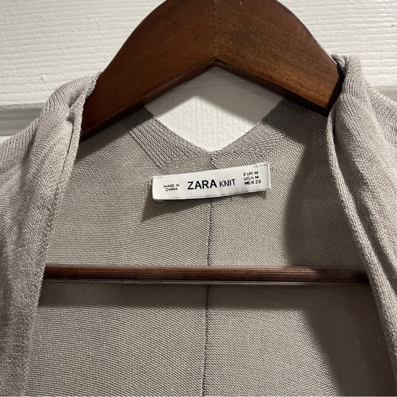 Zara knit Elegant Gray taupe Women's Sweater M - Picture 2 of 5